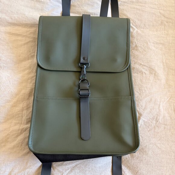 Rains Mini Waterproof Backpack - Green - Picture 6 of 11